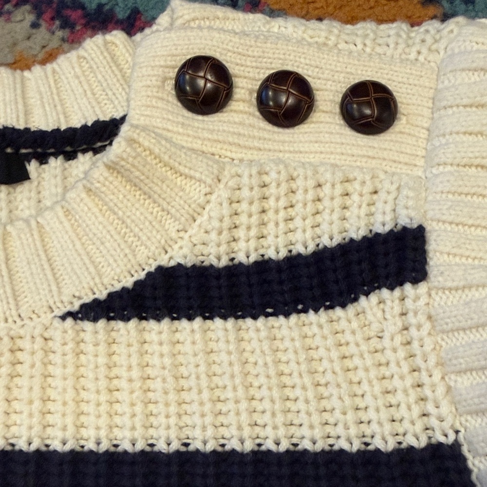 Rails Navy and Cream Striped Sweater Vest - Picture 6 of 9